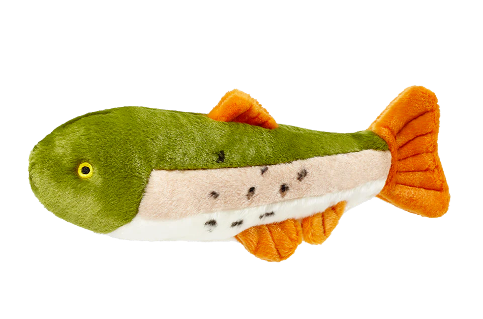 Fluff & Tuff Ruby Rainbow Trout Plush Toy for Dogs