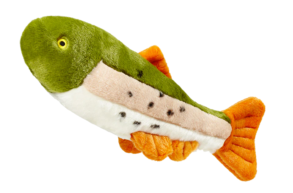 Fluff & Tuff Ruby Rainbow Trout Plush Toy for Dogs