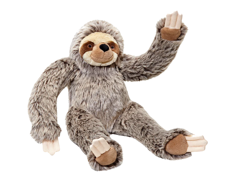 Fluff & Tuff Tico Sloth: Durable Plush Dog Toy