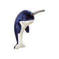 Fluff & Tuff Bleu Narwhal Whale Plush Toy for Dogs