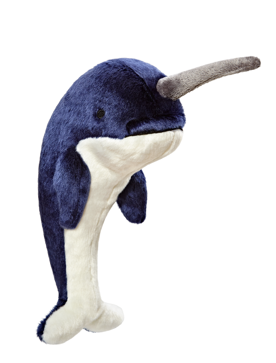 Fluff & Tuff Bleu Narwhal Whale Plush Toy for Dogs